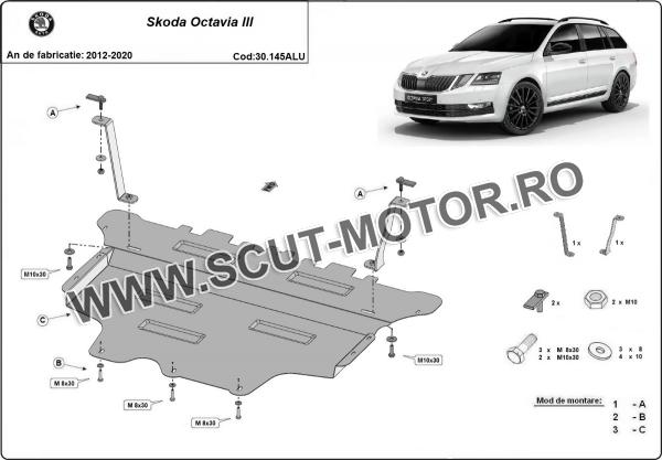 Scut motor din aluminiu Skoda Octavia 3 3