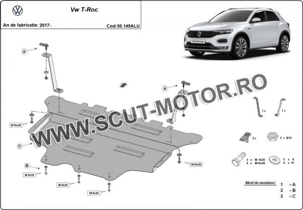 Scut motor din aluminiu Volkswagen T-Roc 3