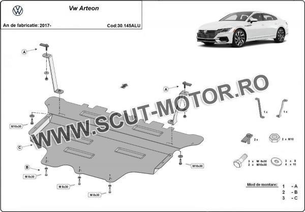 Scut motor din aluminiu Volkswagen Arteon 3