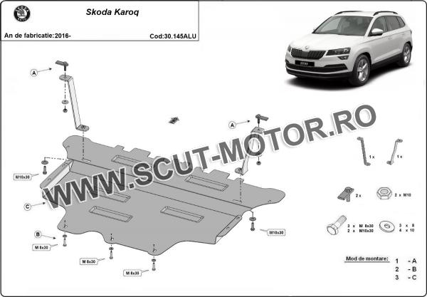Scut motor din aluminiu Skoda Karoq 3