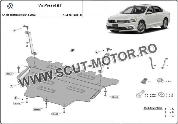Scut motor din aluminiu Volkswagen Passat B8 3