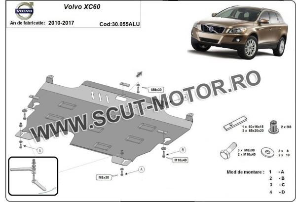 Scut motor și cutie de viteză din aluminiu Volvo XC60 3
