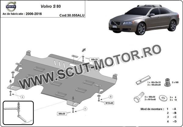 Scut motor și cutie de viteză din aluminiu Volvo S80 3