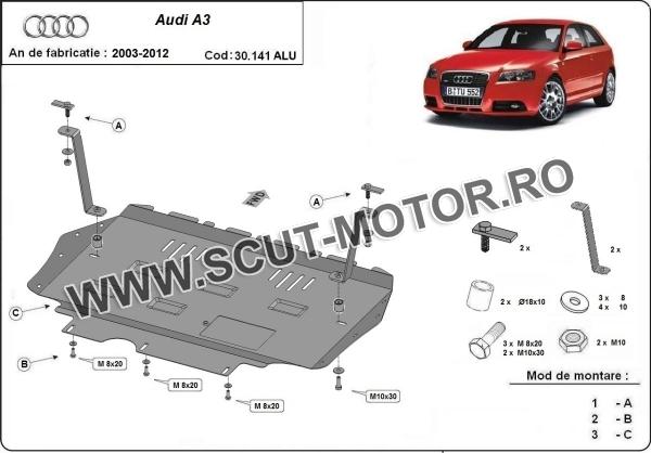 Scut motor din aluminiu Audi A3 3