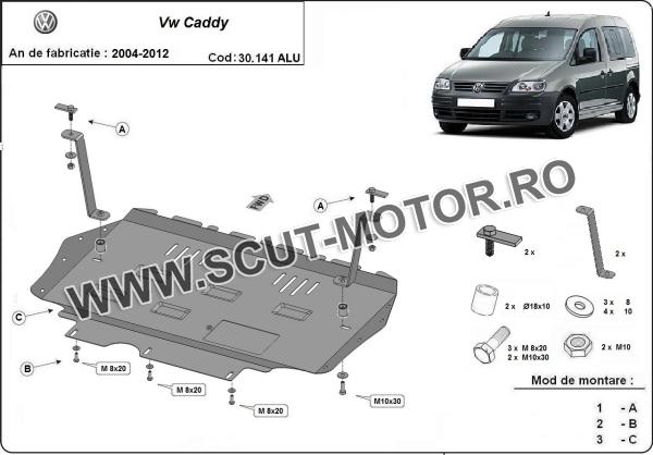 Scut motor din aluminiu VW Caddy 3
