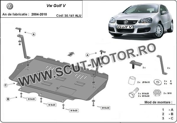 Scut motor din aluminiu VW Golf 5 3