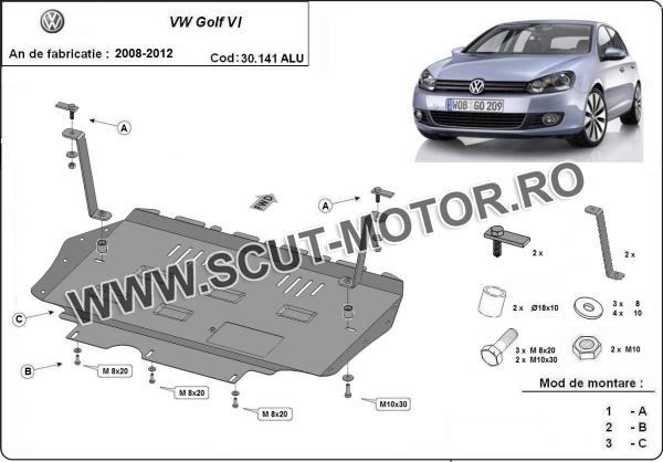 Scut motor din aluminiu VW Golf 6 3