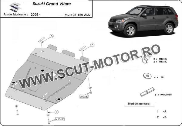 Scut motor din aluminiu Suzuki Grand Vitara 3