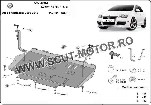 Scut motor din aluminiu VW Jetta 3