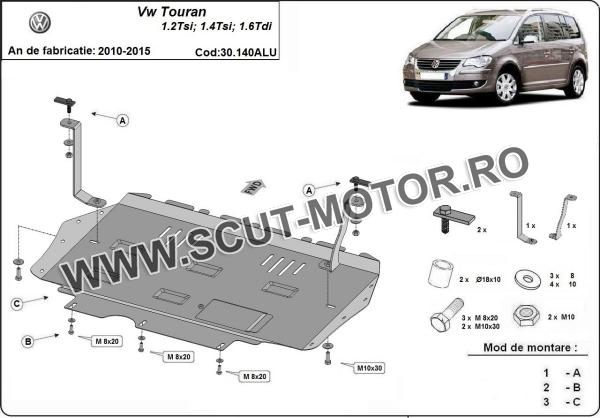 Scut motor din aluminiu Volkswagen Touran 3