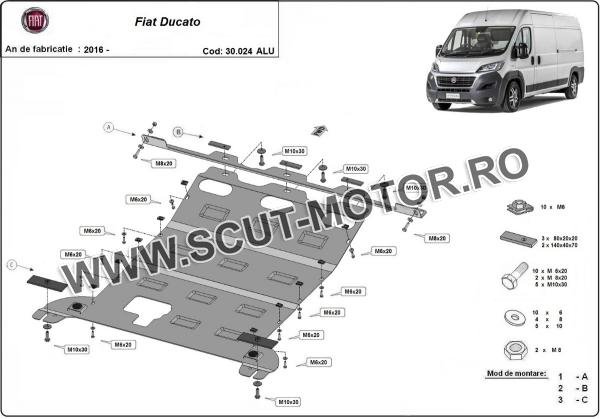 Scut motor din aluminiu Fiat Ducato 3