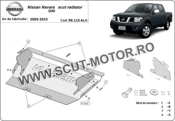 Scut radiator din aluminiu Nissan Navara 3