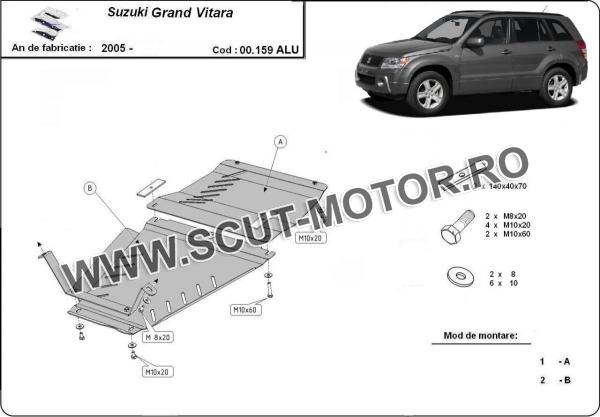 Scut cutie de viteză din aluminiu Suzuki Grand Vitara 2 3