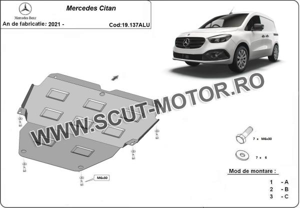 Scut motor din aluminiu Mercedes Citan 2