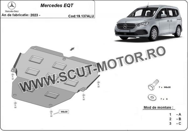 Scut motor din aluminiu Mercedes EQT 2