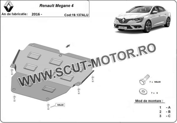 Scut motor din aluminiu Renault Megane IV 3