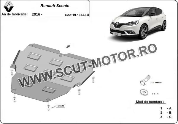 Scut motor din aluminiu Renault Scenic IV 2