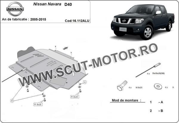Scut motor din aluminiu Nissan Navara 2