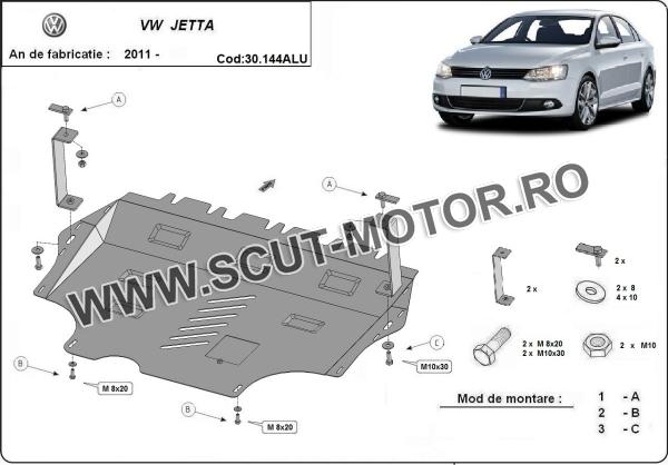 Scut motor din aluminiu VW Jetta 2