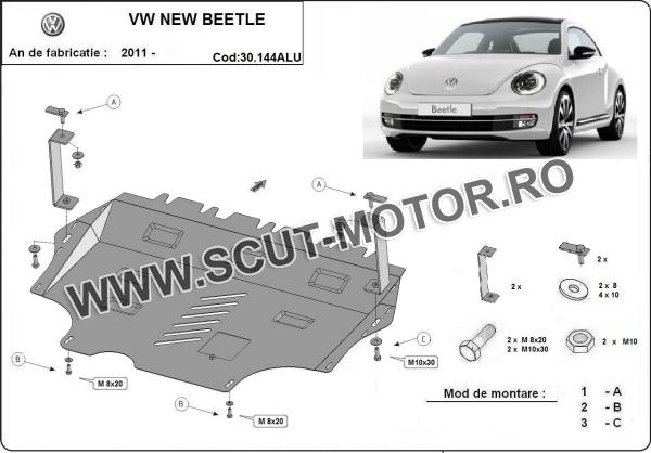 Scut motor din aluminiu Volkswagen New Beetle 2