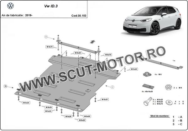 Scut motor Volkswagen ID 3 3