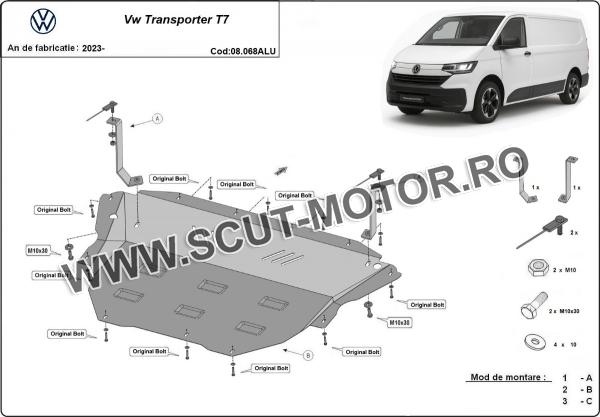 Scut motor din aluminiu Volkswagen Transporter T7 3