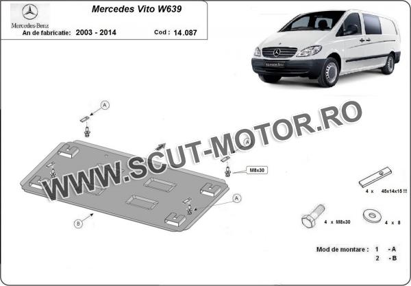 Scut motor metalic Mercedes Vito W639 - 2.2 D 4x2, 4x4 3