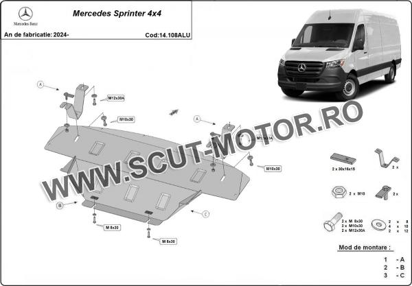 Scut motor din aluminiu Mercedes Sprinter 4x4 3