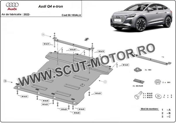 Scut motor din aluminiu Audi Q 4 e-tron 2