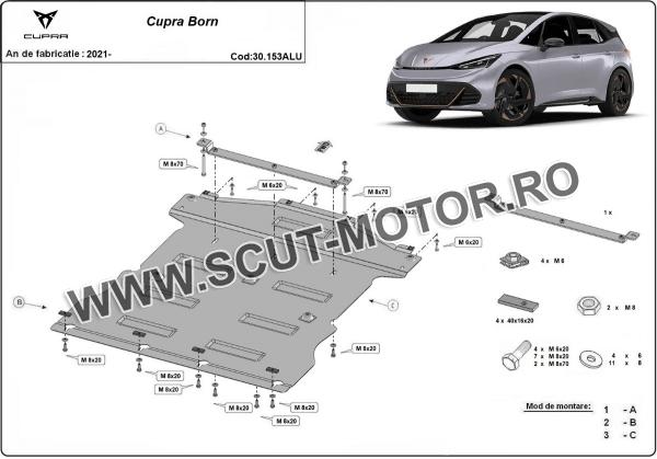 Scut motor din aluminiu Cupra Born 2