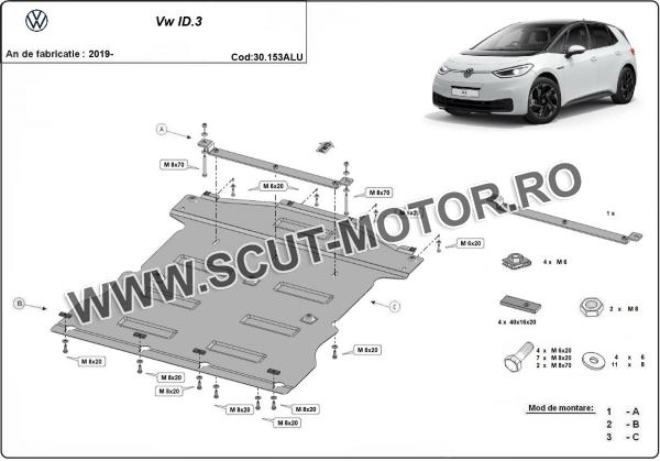 Scut motor din aluminiu Volkswagen ID.3 2