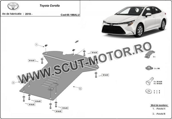Scut antifurt din aluminiu pentru catalizator Toyota Corolla 3