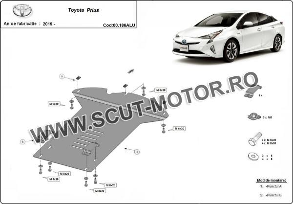 Scut antifurt din aluminiu pentru catalizator Toyota Prius 3