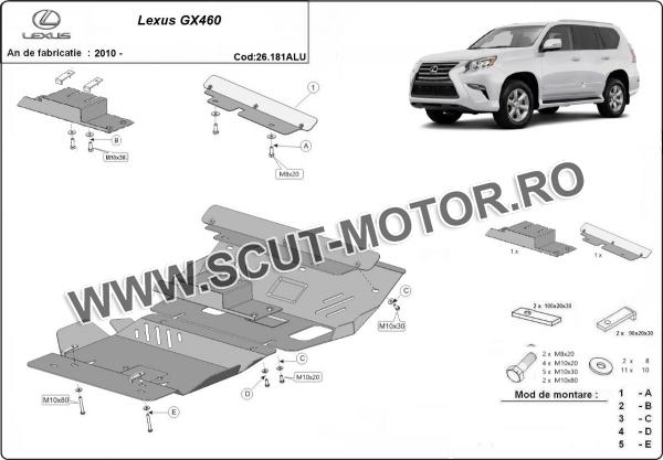 Scut motor din aluminiu Lexus GX460 3