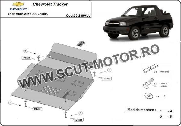 Scut motor din aluminiu Chevrolet Tracker 3