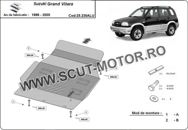 Scut motor din aluminiu Suzuki Grand Vitara 3