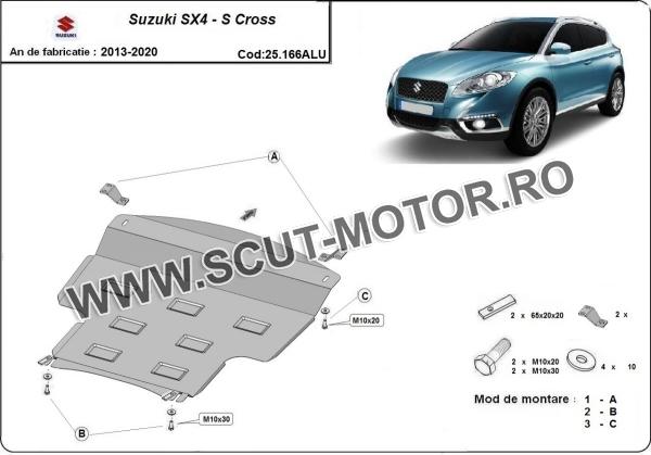 Scut motor din aluminiu Suzuki SX4 S-Cross 2