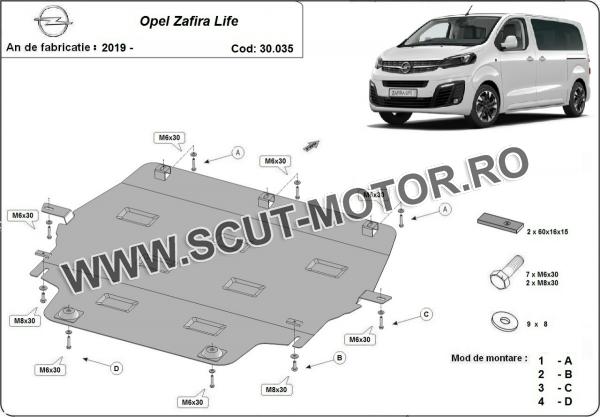 Scut motor metalic Opel Zafira Life 2