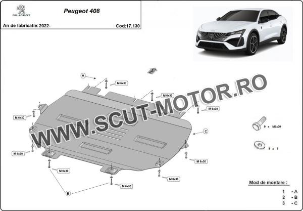 Scut motor Peugeot 408 2