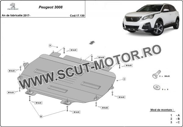 Scut motor și cutie de viteză Peugeot 3008 2