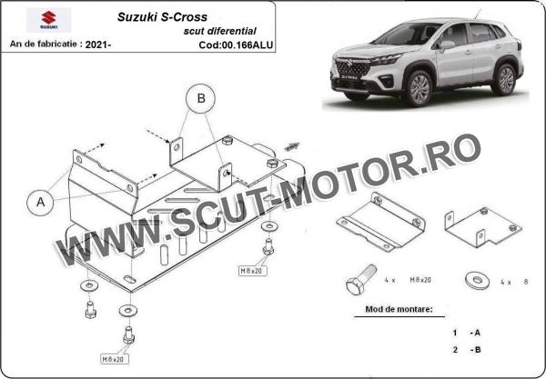 Scut diferențial din aluminiu Suzuki SX 4-S Cross 2