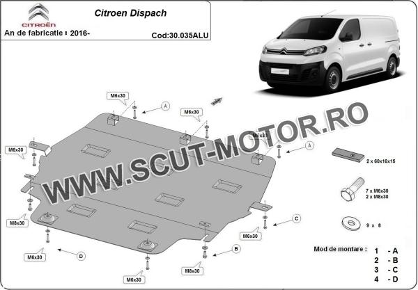 Scut motor din aluminiu Citroen Dispach 2