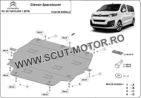 Scut motor din aluminiu Citroen Spacetourer 2