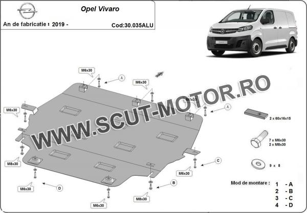 Scut motor din aluminiu Opel Vivaro 2