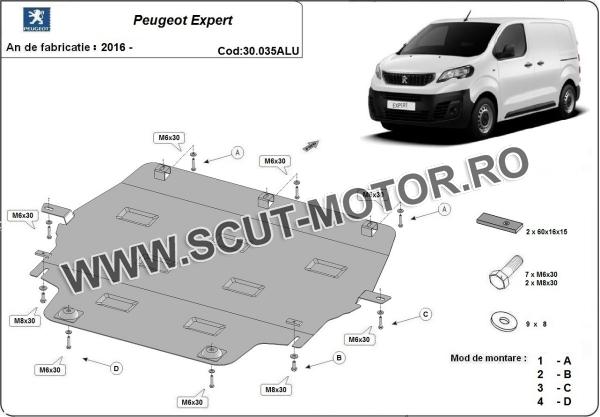 Scut motor din aluminiu Peugeot Expert 2