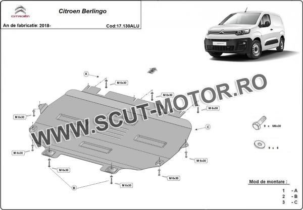 Scut motor din aluminiu Citroen Berlingo  2