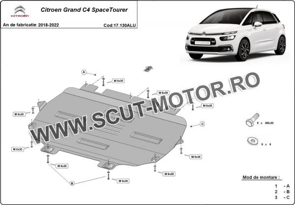 Scut motor din aluminiu Citroen Grand C4 SpaceTourer 2
