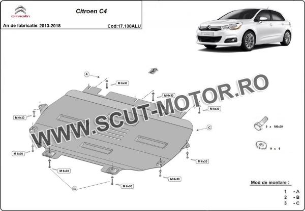 Scut motor din aluminiu Citroen C4 2