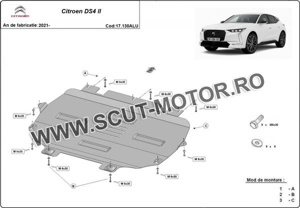Scut motor din aluminiu Citroen DS 4 II 2