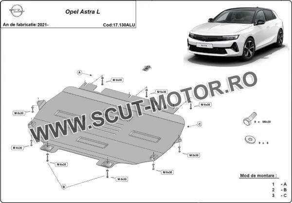 Scut motor din aluminiu Opel Astra L 2